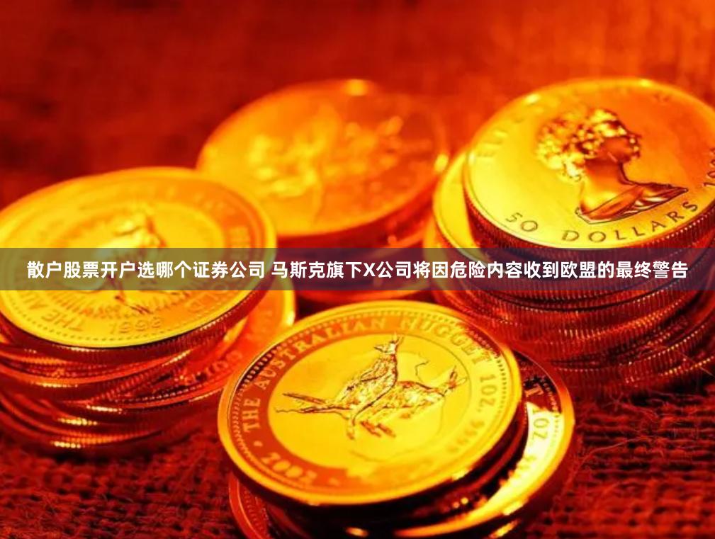 散户股票开户选哪个证券公司 马斯克旗下X公司将因危险内容收到欧盟的最终警告