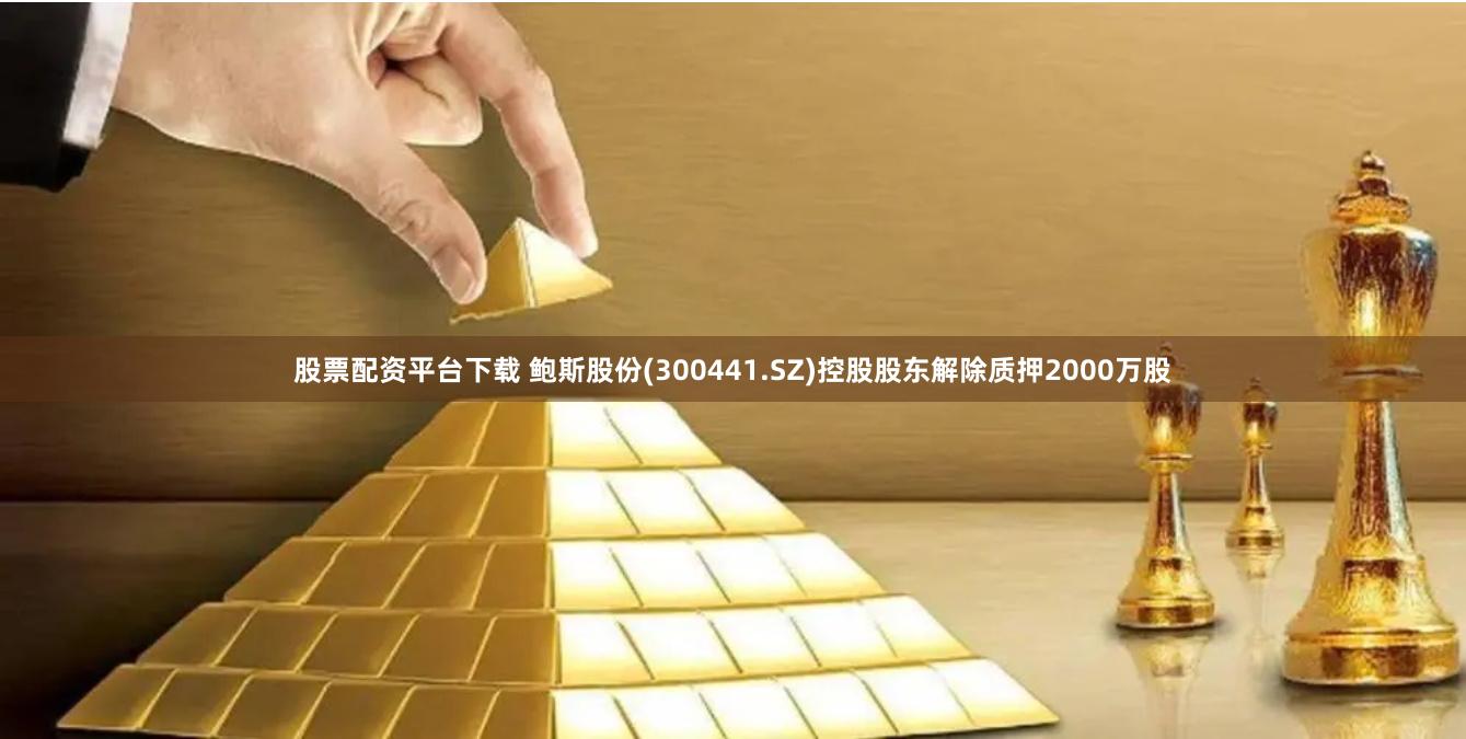 股票配资平台下载 鲍斯股份(300441.SZ)控股股东解除质押2000万股